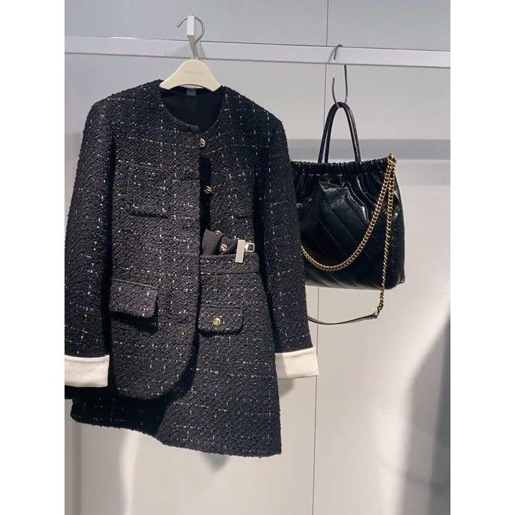 Женский комплект из двух предметов в корейском стиле на осень/зиму: Пальто и юбка миди