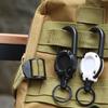 1Pcs Heavy Duty Retractable Pull Badges Id Reel Carabiner Key Chain Steel Wire Rope Buckle Key Holder Outdoor Keychain Tools