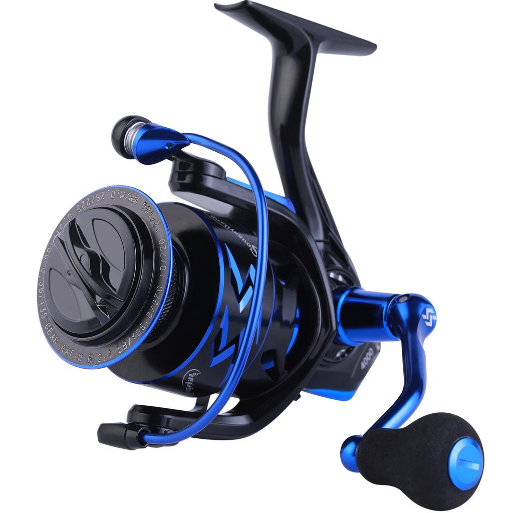 SOUGAYILANG 12 + 1BB Spinning Fishing Reels 5.2: 1 / 6.2: 1 High Speed Gear Ratio Smooth Powerful Freshwater / Saltwater Fishing Reel