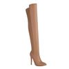 Women's High-heeled Boots Sexy European and American Style Pointed Thin Heels Solid Color Large Size Knee Elastic Boots