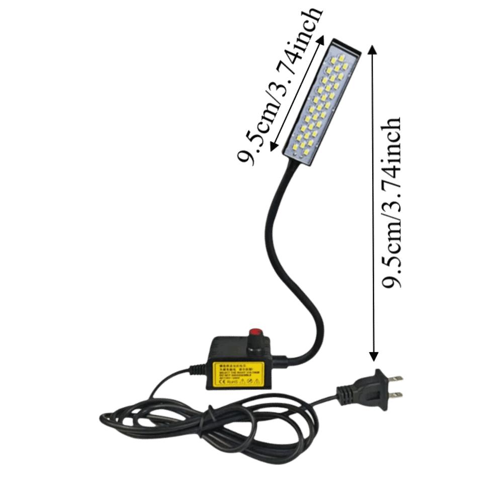 4W 30 LEDs Sewing Machine Light Dimmable No Flicker LED Sewing Light Universal Hose Rotary Switch Flexible Arm Lamp Drill Press