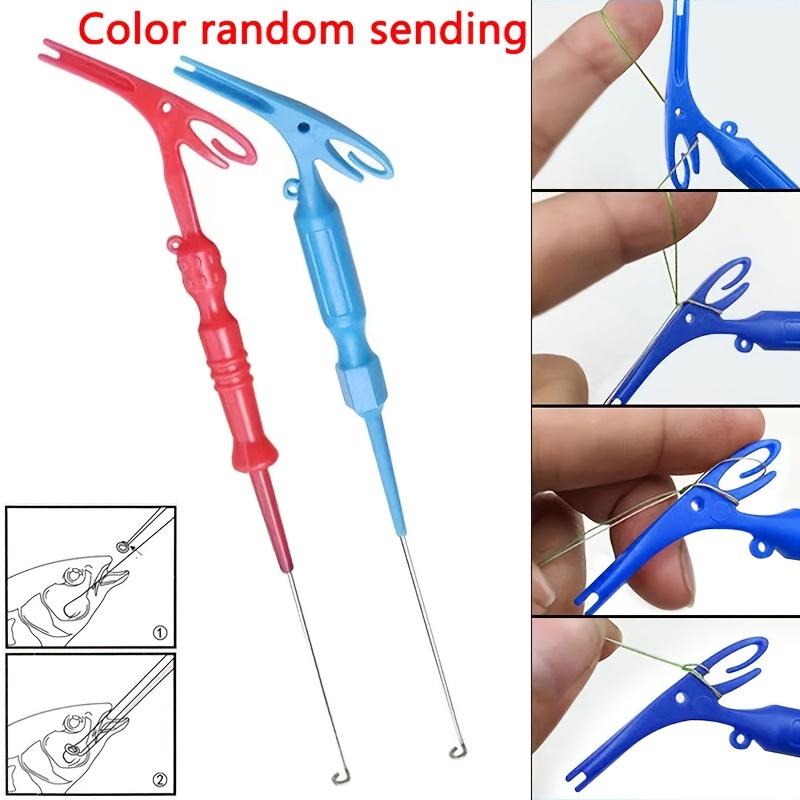 Fishing Knot Tool - 3-in-1 Extractor, Hook Remover, and Loop Tying Device - Quick & Easy To Use - Random Colors