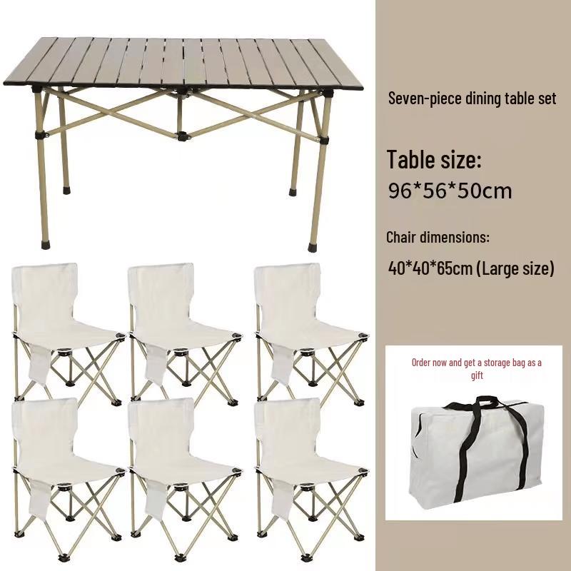 Airedy Outdoor Folding Picnic Table and Chair Set