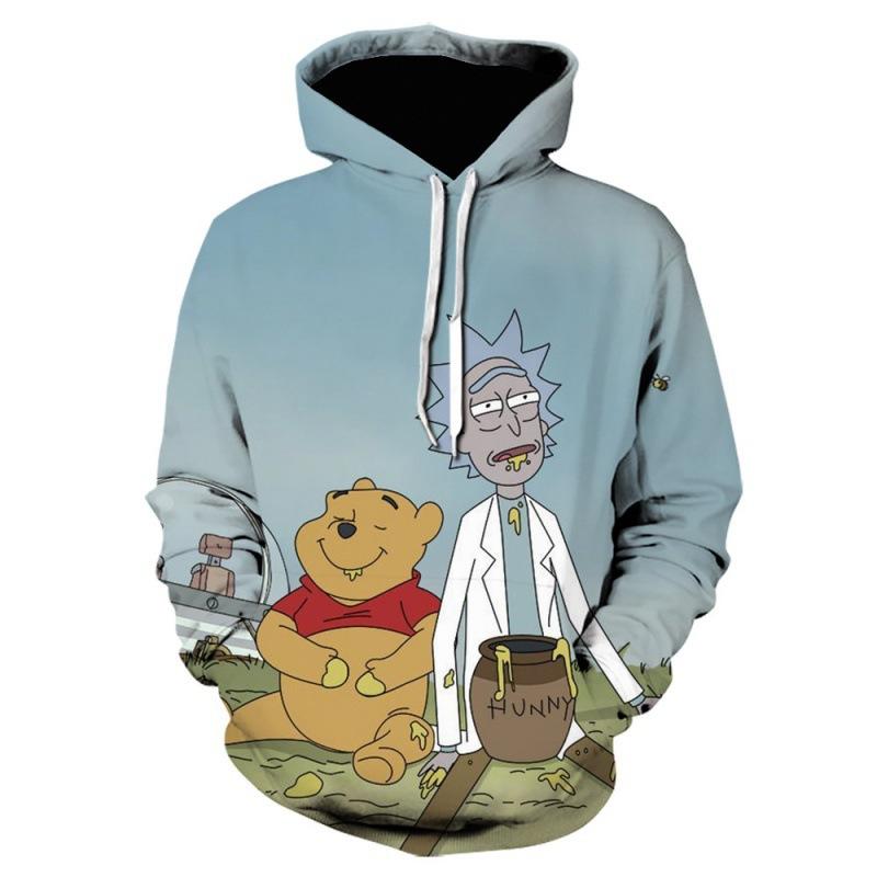 Cross-border Supply New Cartoon Rick and Modi Printed Hoodies Fashionable Men's Casual Sweatshirts Women's Sweatshirts