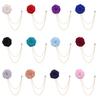 Bridegroom Wedding Brooches Cloth Art Rose Flower Lapel Pin Well-designed Badge Tassel Chain Chest Brooch Fashion Badge