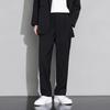 Мешковатые брюки для мужской весны и осени, новые свободные прямые костюмные брюки для мальчиков летом