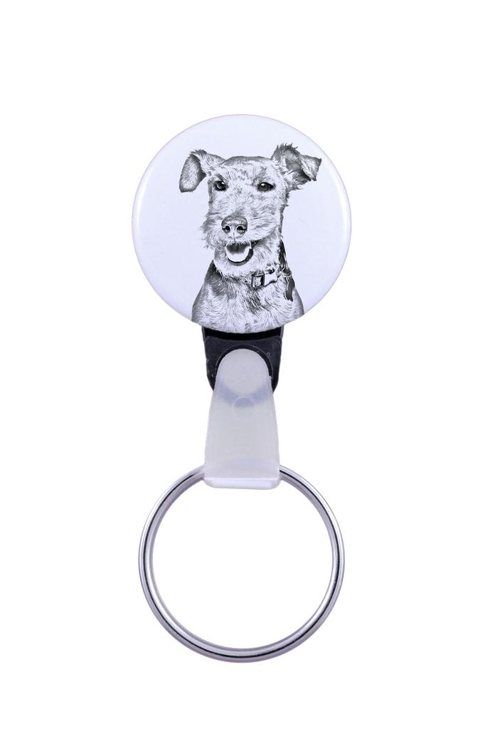 Welsh Terrier, Welshie, Daeargi Cymreig - Keychain with a Dog Portrait, Pendant with the Brand's Own Art-Dog Graphics