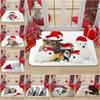 Рождественский милый коврик для пола с животными, длинный нескользящий впитывающий коврик, коврик для двери, грязеотталкивающий коврик для двери, декор для дома