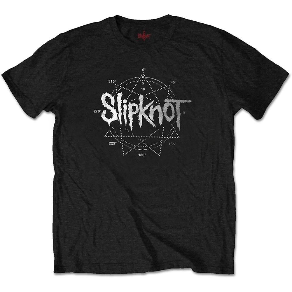 Men's Slipknot Logo Star (Diamante) Slim Fit T-shirt Medium Black