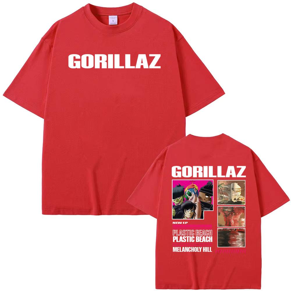 Gorillaz The Mountian New Album 2026 Tour TShirt Men Women Oversized Fashion Gothic Clothes T Shirts O-Neck High Quality T-shirt