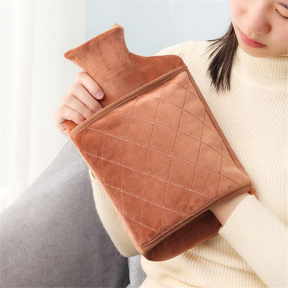 Чехол для теплой воды, утолщенный кристальный бархат, сохраняющий тепло, чехол для грелки