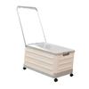 Storage Bin with Wheels and Handle Foldable Handcart with Lid Storage Box