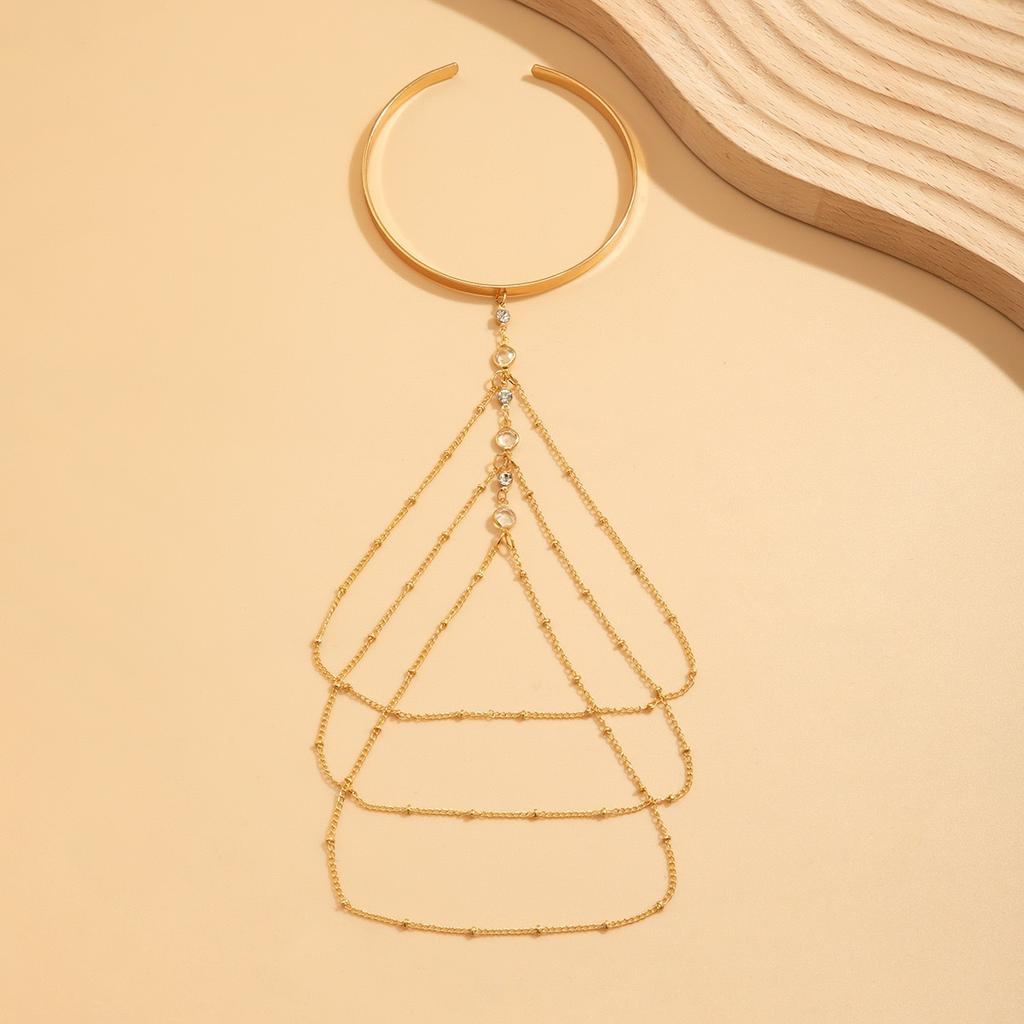 Ювелирные изделия простой браслет-цепочка с бахромой на руку ретро модный сексуальный многослойный браслет с бахромой инкрустированная цепочка на руку