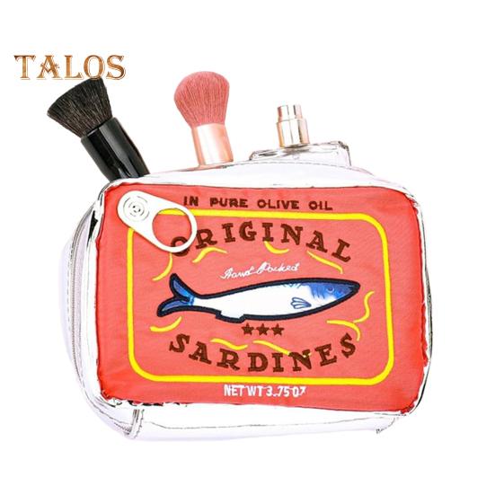 Консервированные сардины, косметичка, косметичка на молнии, косметичка для женщин, косметичка для ежедневных путешествий и деловых поездок