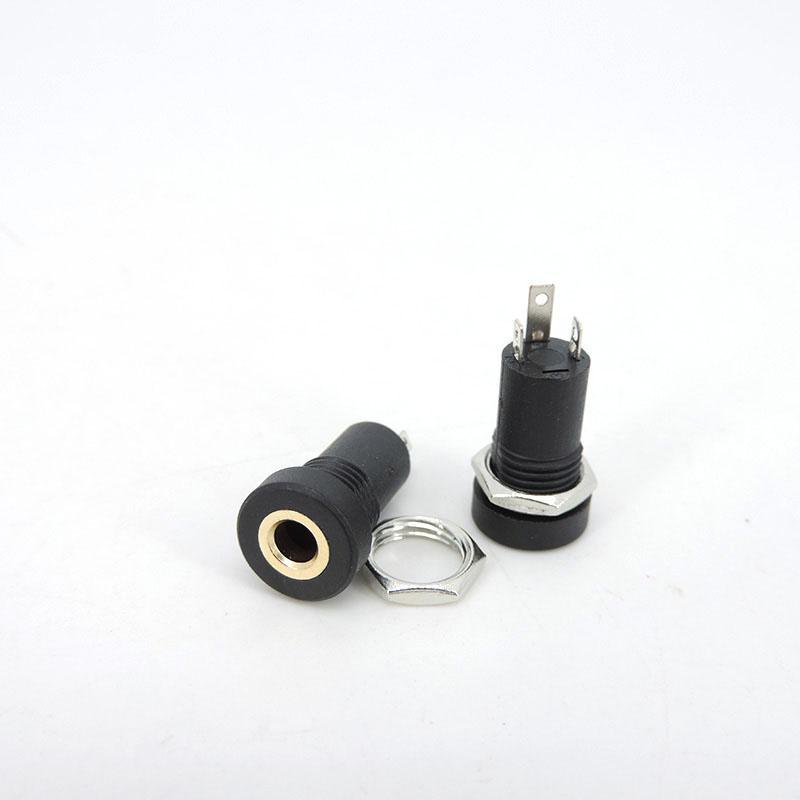 PJ-392A 391 3 4 Полюсная ножка 3,5 мм гнездо аудио разъем панельный монтаж позолоченный разъем стерео гайки для наушников 3,5 мм штекер