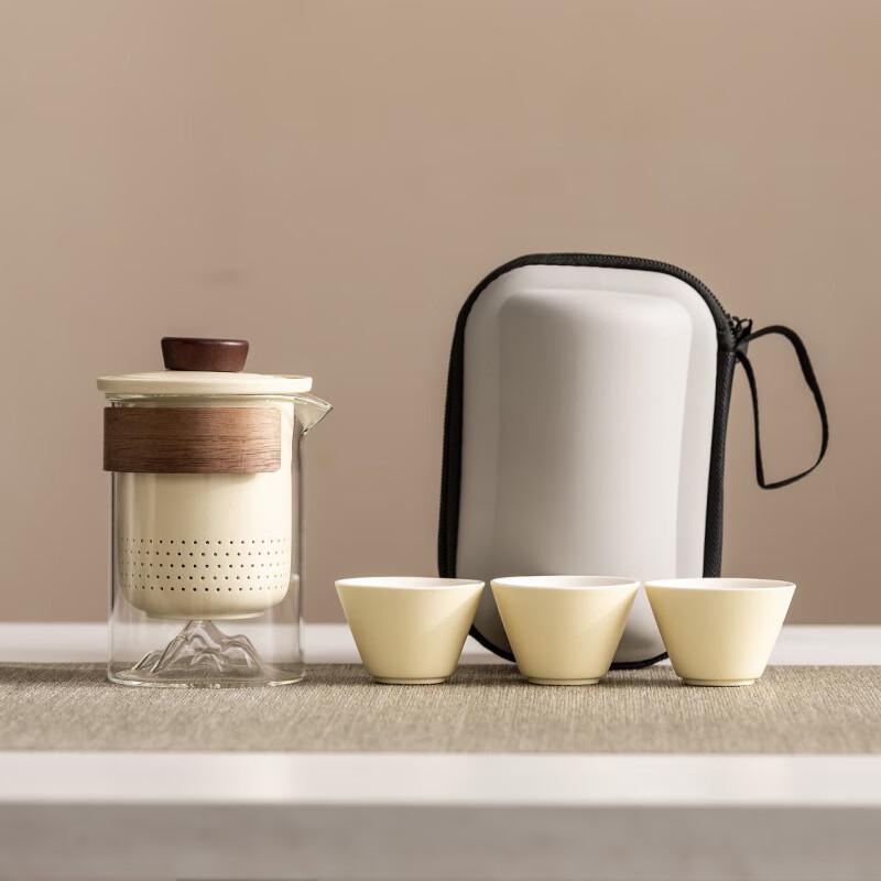 Baizi'en Portable Ceramic Travel Tea Set