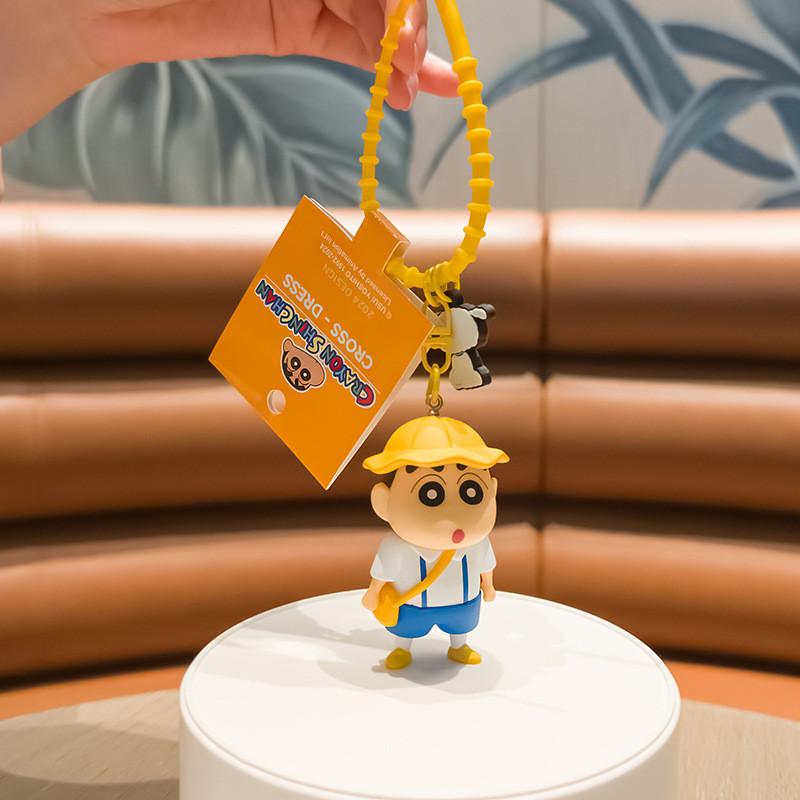 Брелок Crayon Shinchan с трансформирующимися мультяшными фигурками из смолы для автомобилей или сумок