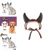 And Black Whimsical Red Felt Devil Horns Headband For Pets Ideal For Halloween Parties And Gift Giving