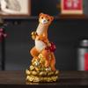 «Суккулентный бонсай Zen White Fox»: Медитирующая лиса, украшение для сада, балкона или автомобиля.