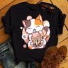 Kawaii Cartoon Milk Tea Printed T Shirt Women Fashion T Shirt Casual Tops 90S Girls Ladies Female Short Sleeve Cute Graphic Tee