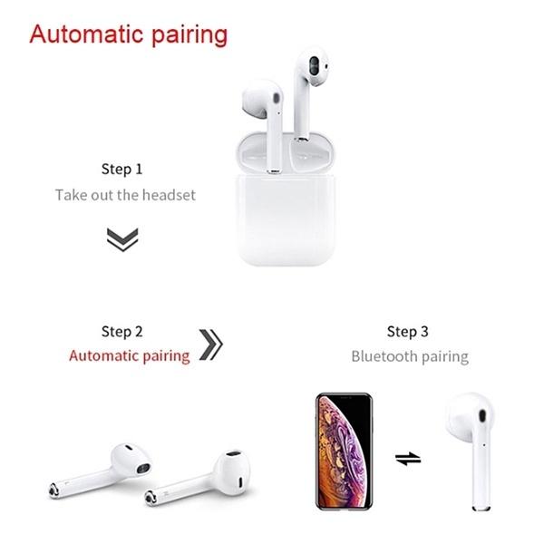 I12 TWS Wireless Bluetooth 5.0 Smart Touch Earbuds Стерео спортивные наушники с зарядным устройством