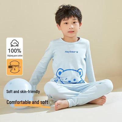 Комплект пижамы с длинным рукавом из чистого хлопка для мальчиков Yiduo