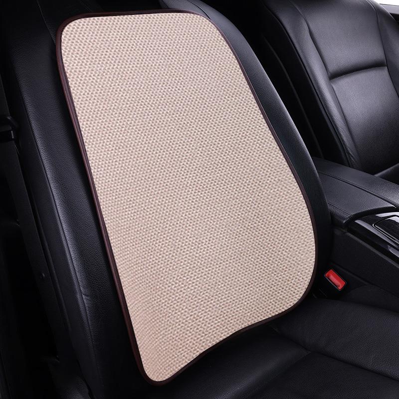 Чехол на подушку сиденья автомобиля, всесезонный, универсальный, льняной, противоскользящий, дышащий, внутренняя подушка для мужчин и женщин, передняя и задняя подушка для спинки сиденья автомобиля