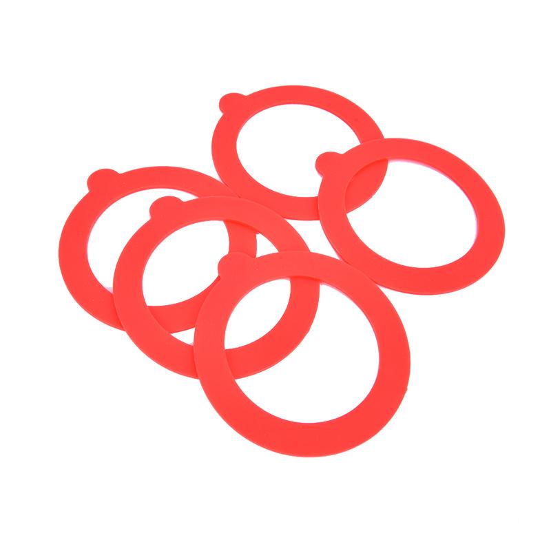 5Pcs Silicone Jar Gaskets Food Storege Jars Replacement Airtight Leak-Proof