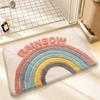 Bath Tub Imitation Cashmere Floor Mat Household Bathroom Mat Anti Slip Foot Mat Bathroom Absorbent Floor Mat