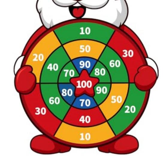 Дартс-мишень Деда Мороза с 12 липкими шариками и 12 дротиками Большие рождественские игры для семьи, детей, взрослых, для вечеринок