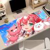 Mouse Pad Kawaii Gaming Accessories Edge White Hololive Sakura Miko PC Computer Keyboard Pad Gamer Desk Mat alfombrilla Mousepad