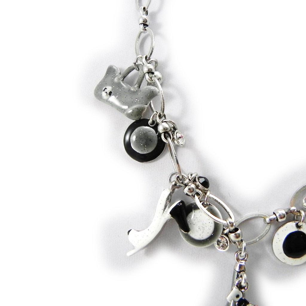 NOA [I2174] - Designer Necklace 'Paris' Black Gray