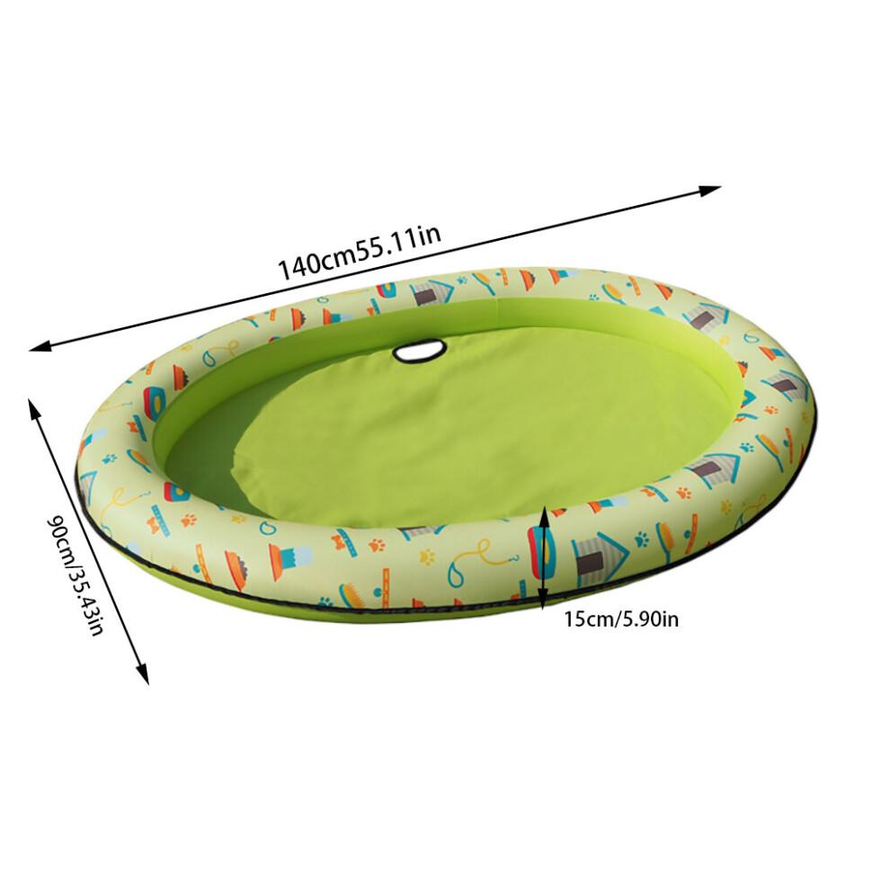 Bouée gonflable Worallymy pour chien, verte