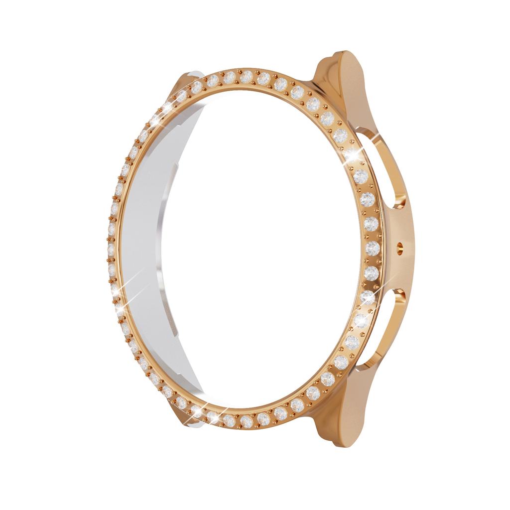 Ремешок с бриллиантами + чехол для Samsung Galaxy Watch 6/5/4 40 мм 44 мм браслет металлический ремешок Galaxy Watch 6 Classic 43 мм 47 мм Защитная крышка