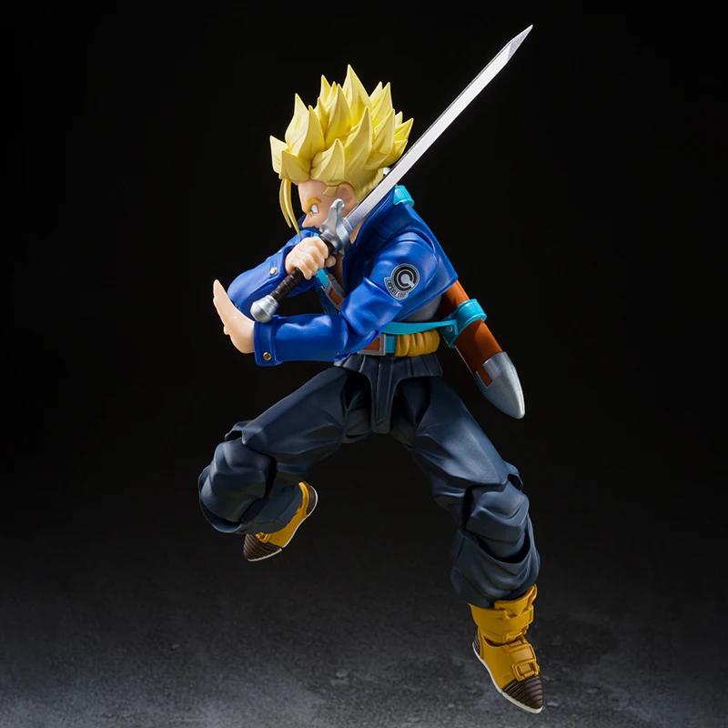 SHF Dragon Ball Z Фигурка Супер Сайян Транкс Фигурка на шарнирах ПВХ Коллекция Аниме Будущий Мальчик Транксу Фигурки Модель Игрушки