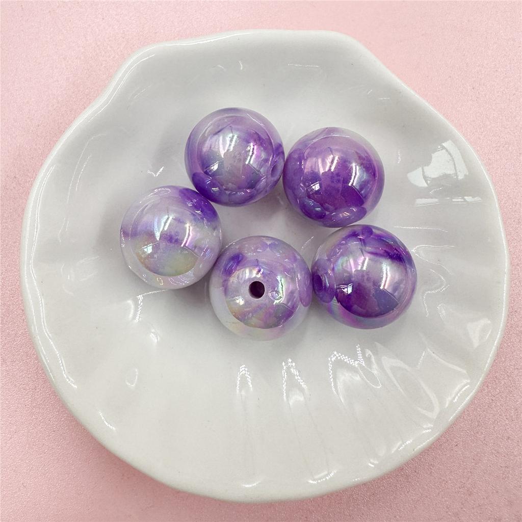 500 г около 200 шт 16 мм цепочка для телефона, серьги, ювелирные аксессуары, материалы для рукоделия, цветные круглые бусины с УФ-градиентом, окрашенные методом Halo, для DIY