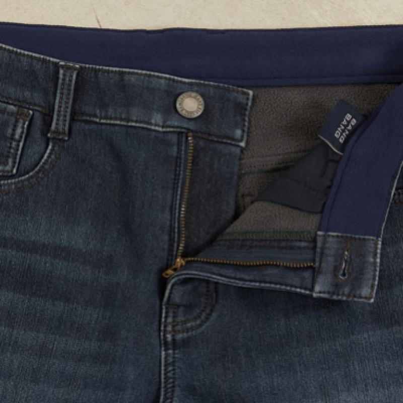 Bang Bang Men S Lycra Fleece Bonded Denim Indigo