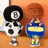 25/33cm Creative Football With Foot Plush Toy Doll Children Decorate Room Cute Basketball Fun Volleyball Soft Pillow