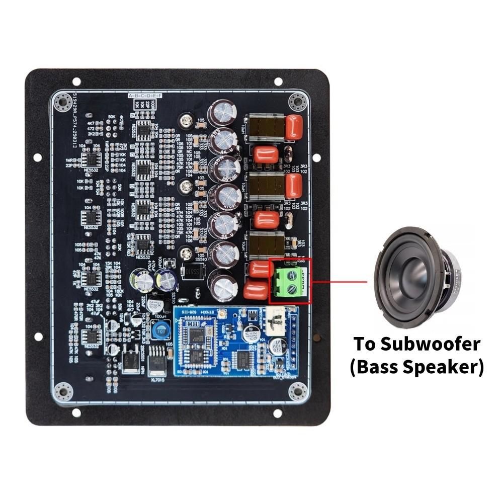 24В 32В HIFI 2 шт. TPA3221 100Вт*2+200Вт Bluetooth 5.1 Цифровой активный усилитель мощности 2.1 канала Плата 2.1CH Домашняя аудиосистема