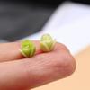 pumpie 100pcs 7mm Synthetic Coral Tulip Flower Beads Light Green Color for Bracelets Necklace Earring Jewelry Making Charms Art Craft DIY,