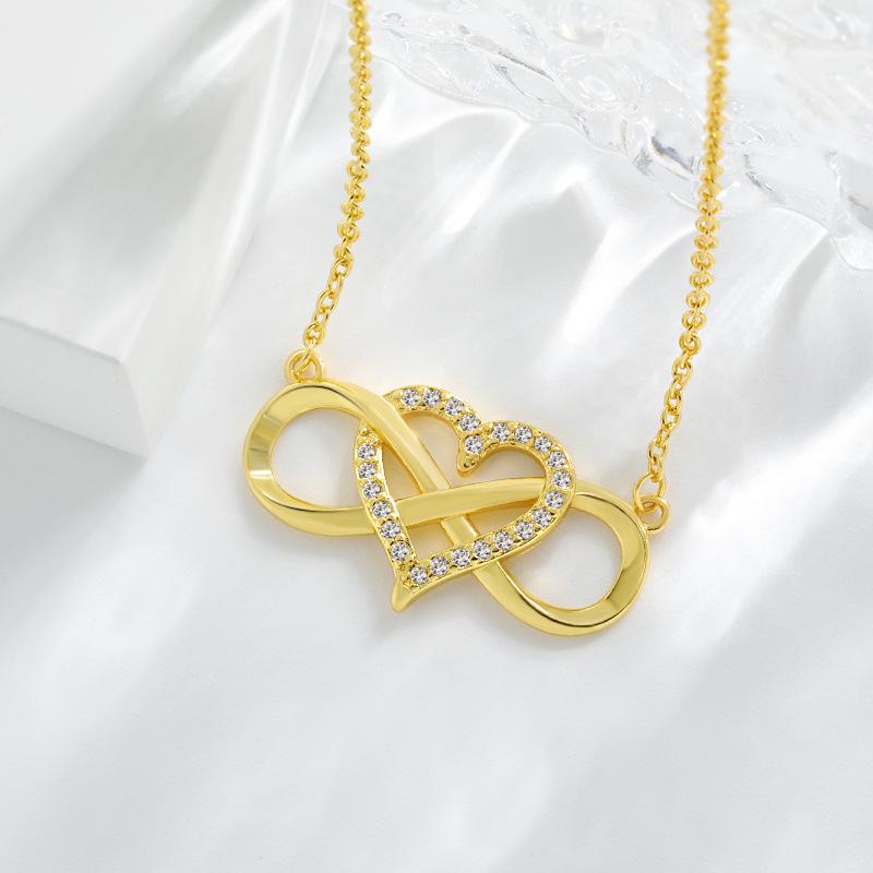 Mother'S Day Gift Lucky 8-Character Collarbone Chain, Mobius Infinite Love Love Necklace
