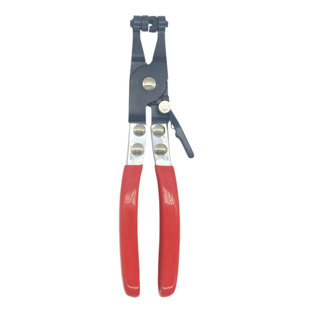 Car Tube Clamp Long Automotive Hose Clamp Pliers Straight Throat Tube Bundle Clamp Removal Tool Straight Smooth Handle Plier