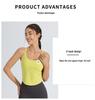Спортивный бюстгальтер с подкладкой, топ-майка для йоги, женский ударопрочный топ на тонких бретелях