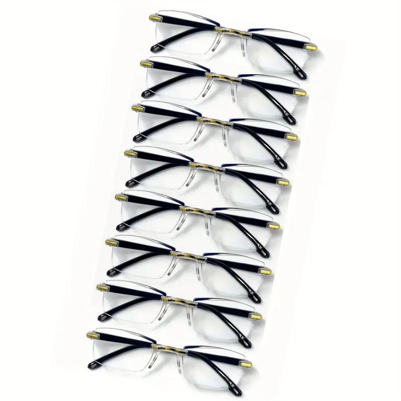 8 шт. Прямоугольные очки для чтения Винтажные Стильные Пресбиопические очки для мужчин и женщин