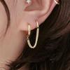 Punk Pendant Gift Metal Women Ear Buckle Ear Hook Korean Style Hoop Earring Tassel Chain Earrings