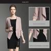 Women's Summer Spring Stretch 3/4 Gathered Sleeve Open Blazer Jacket Cardigan