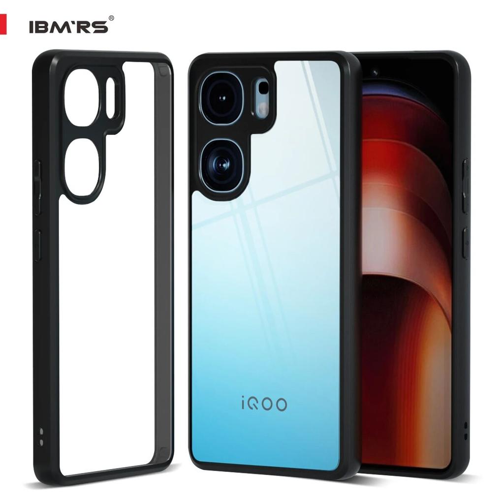 (Comes with Wrist strap)IBMRS for Vivo iQOO Neo9/9 Pro/9S Pro/9S Pro+ Case,Camo Frosted Transparent Shockproof Protection Case