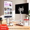 Black Hand-Crank Mobile TV Stand for 65-100 Inch Displays