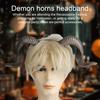 Goat Horn Headband Gothic Devil Horns Hair Hoop Halloween Dress Up Hair Accessories for Halloween Party Cosplay Events