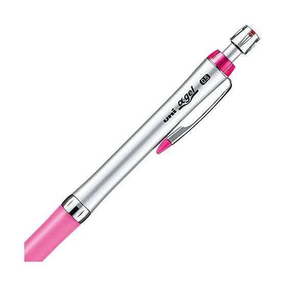 Механический карандаш Mitsubishi Pencil Alpha Gel 0.5 Slim, Розовый (M5807GG1P.66) - Гелевая рукоятка, поглощающая удары, Низкий центр тяжести, Стильный тонкий